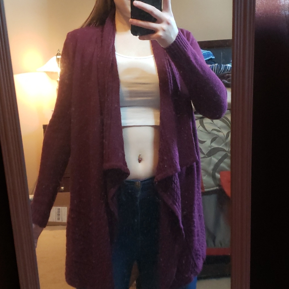 Burgundy cardigan